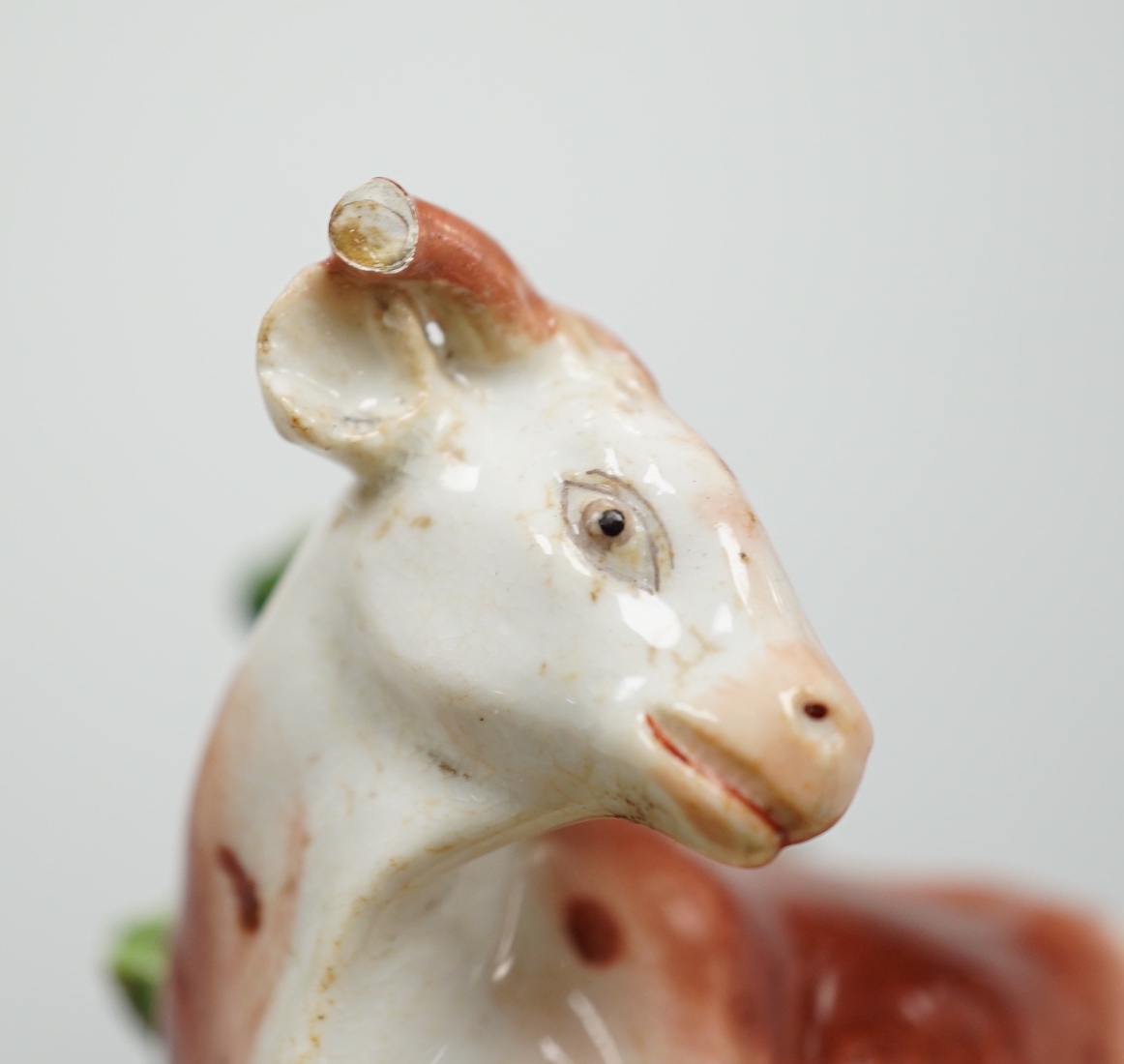 A pair of Derby cow and calf groups, c.1780, 11cm